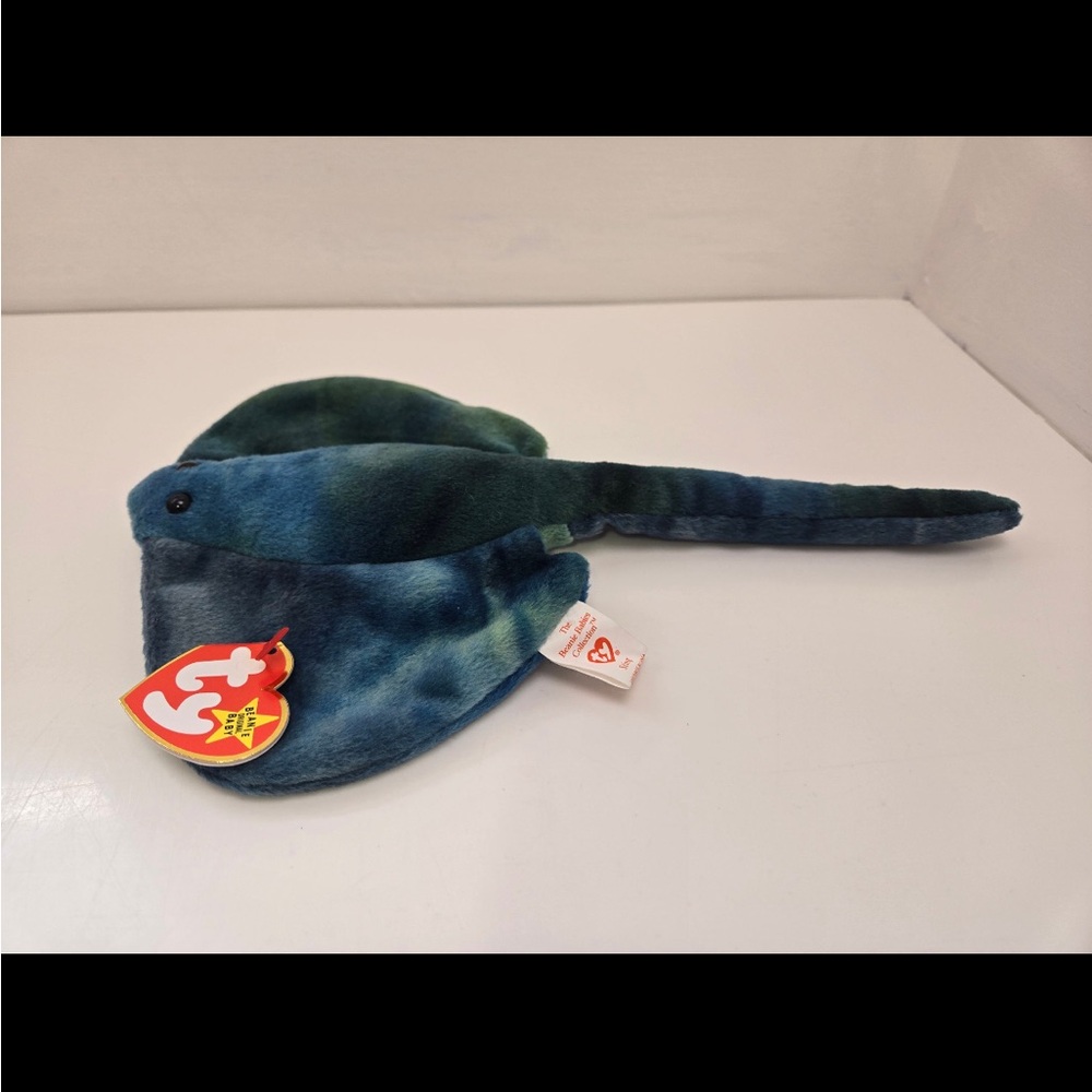 Ty Teenie Beanie Baby Plush Stingray "Sting The Ray" - Picture 3 of 5